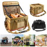 30L Camping Organizer Storage Bag Khaki Camping & Hiking - Tophatter Daily Deals