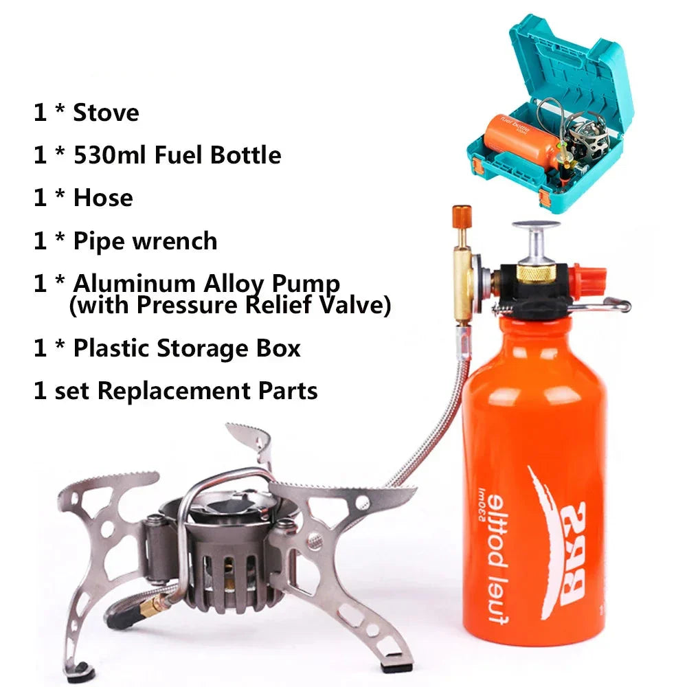 Multi-Fuel Gas Camping Stove Silver Camp Cooking - Tophatter Daily Deals
