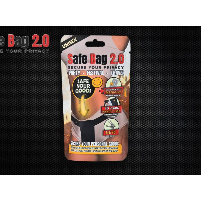 Safe Bag 2.0 Black Large for Hidden Valuables Under Clothes > Essentials > Toy Storage - Tophatter Daily Deals