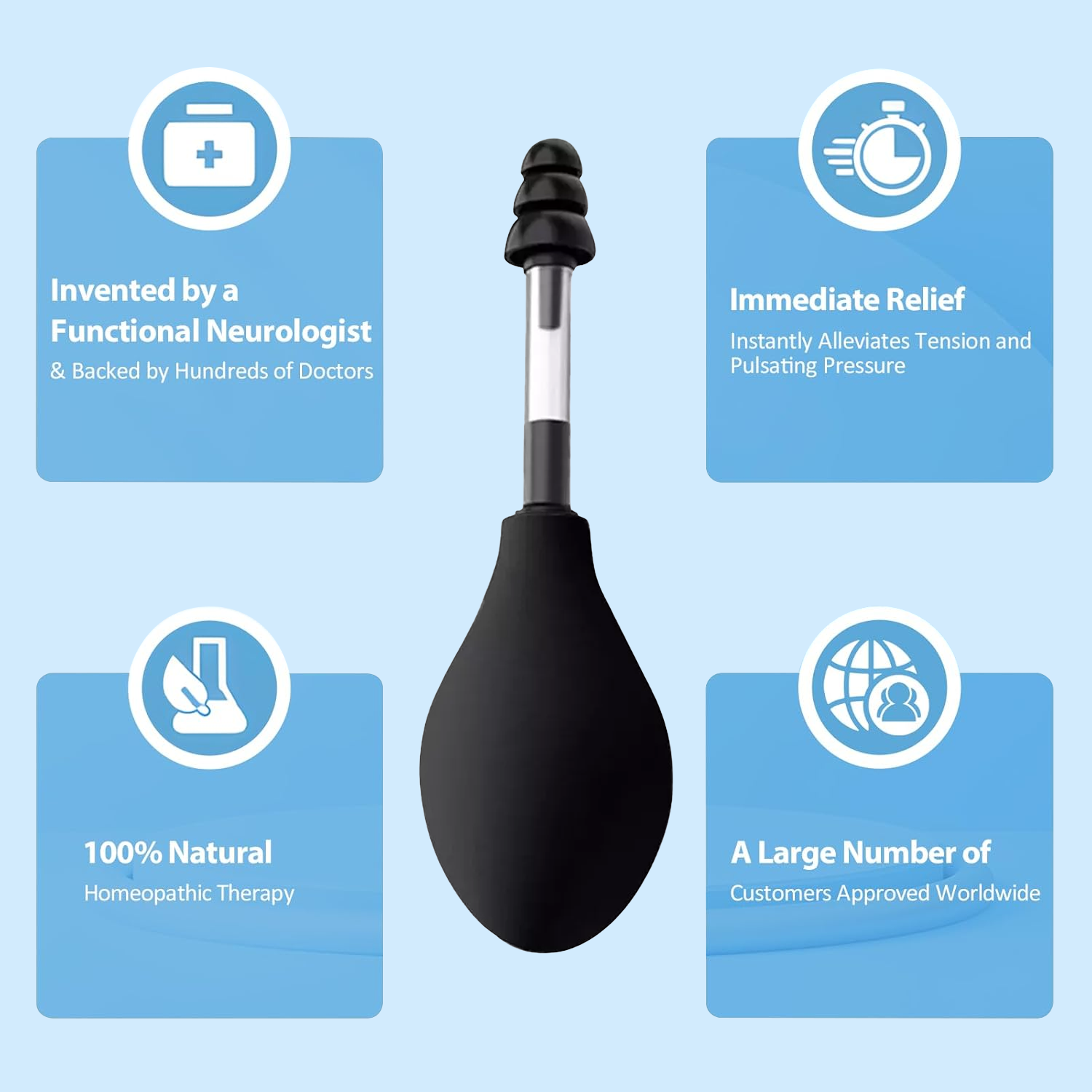 Ear Pressure Relief Device – Natural Tension & Pressure Reduction for Headache Relief Personal Care - Tophatter Daily Deals