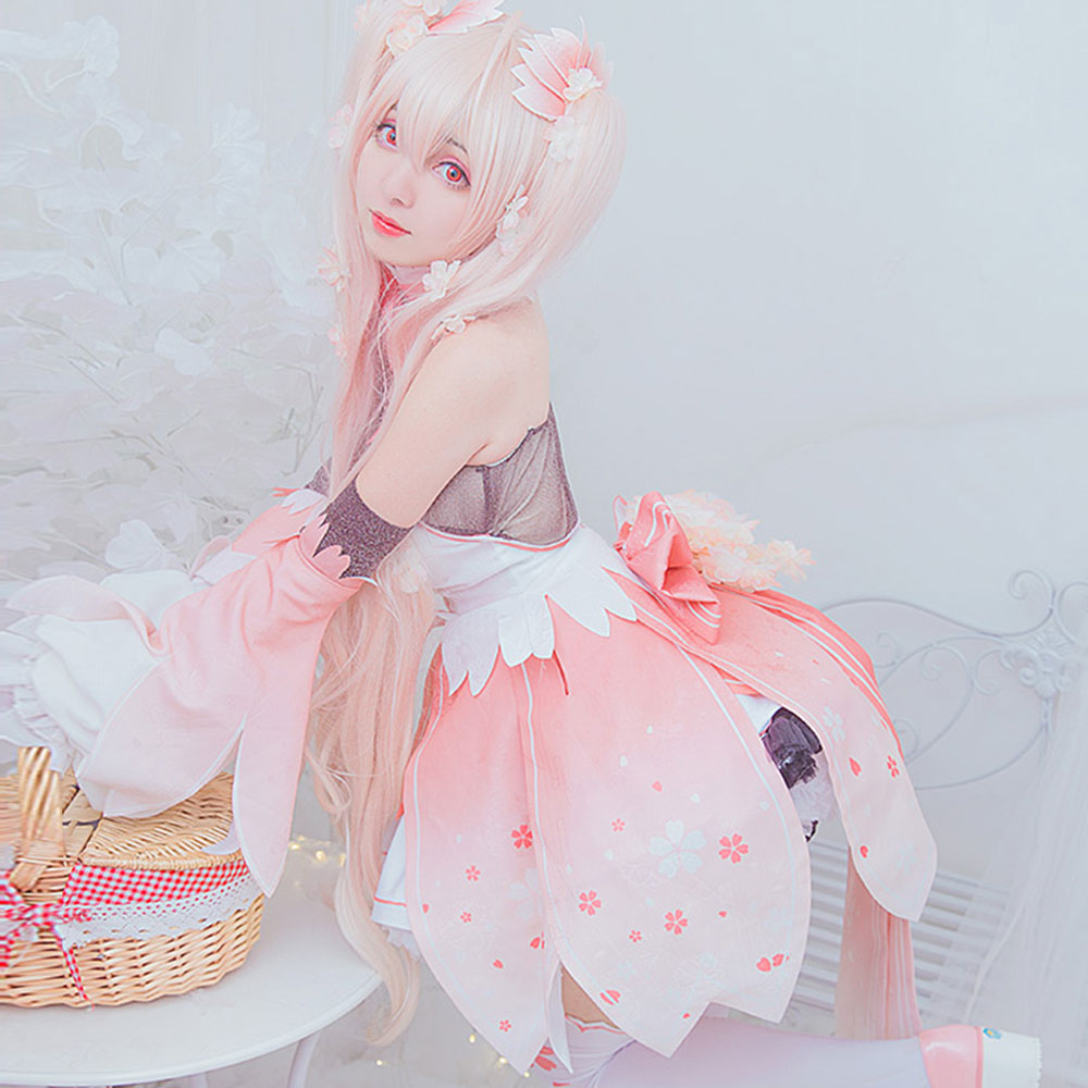 Vocal Idol Sakura Virtual Girl Pink Dress Cosplay Costume Costume - Tophatter Daily Deals