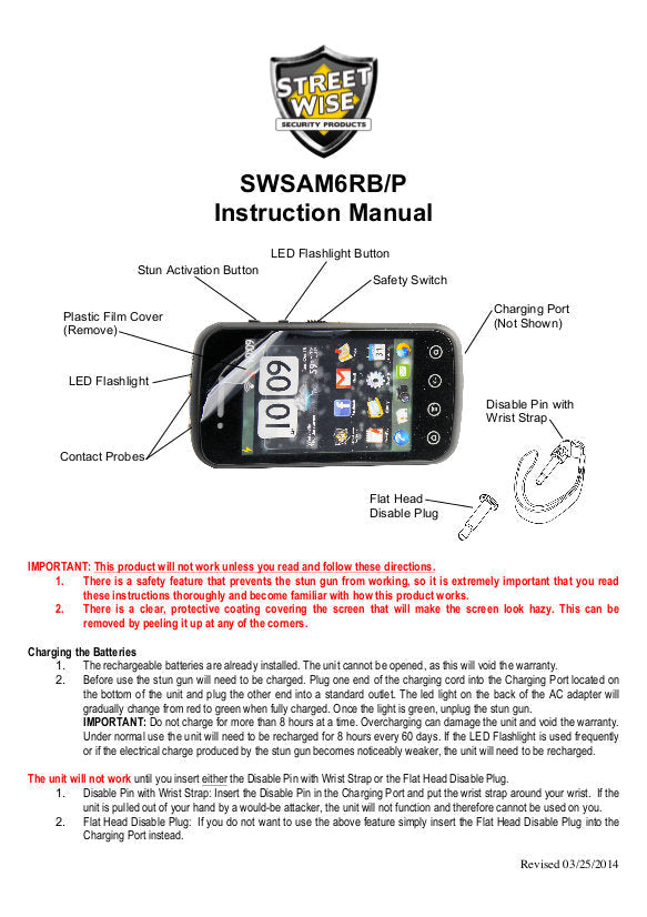 Streetwise SamStun Disguised Cell Phone Stun Gun 6M w/ Case SD-StunGun - Tophatter Daily Deals