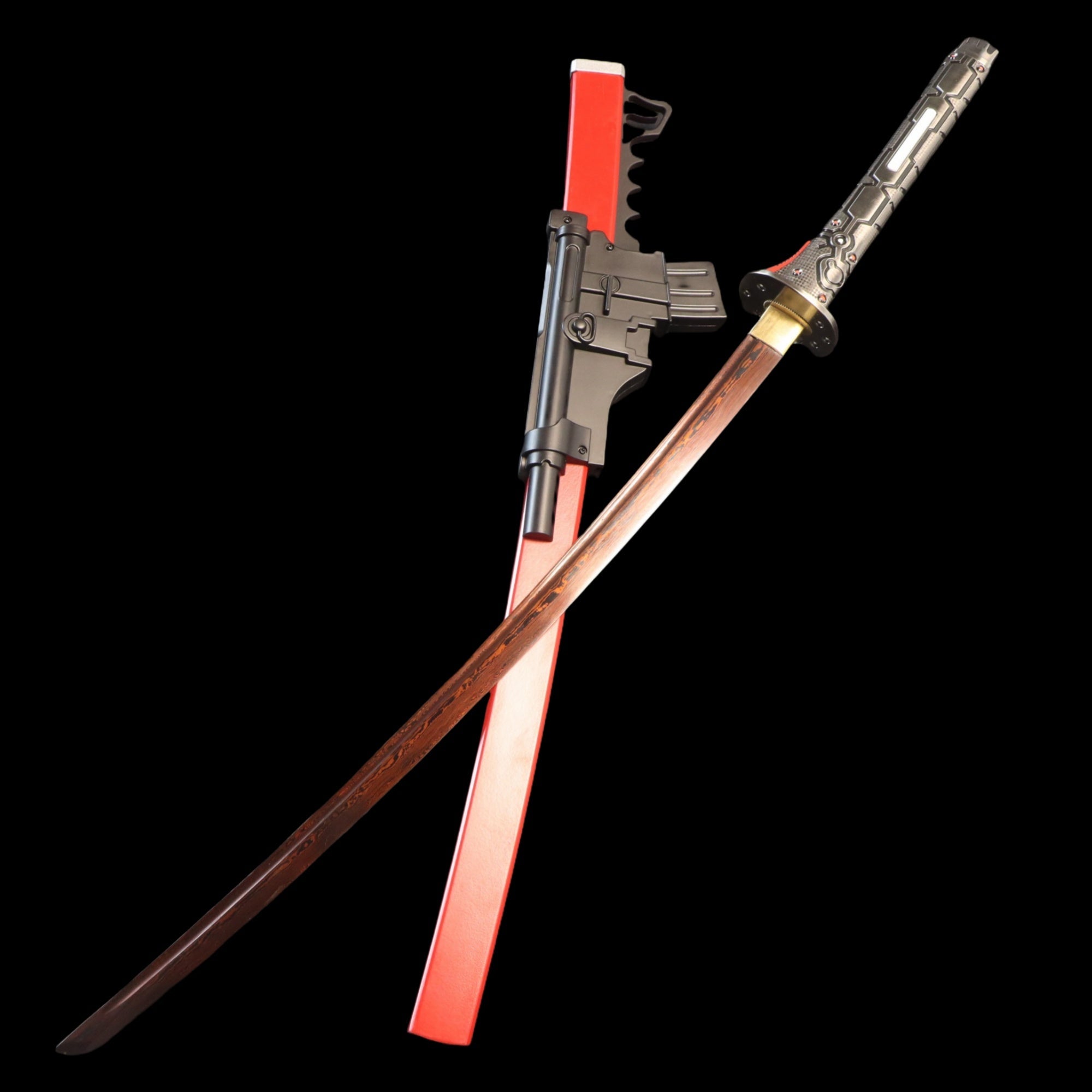 Red Damascus Steel MG Sam's Murasama Katana IRL - Tophatter Daily Deals