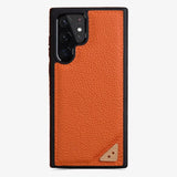 Leather Phone Case S22 Luxury Cover Fall 2025 Protection Orange - Tophatter Daily Deals