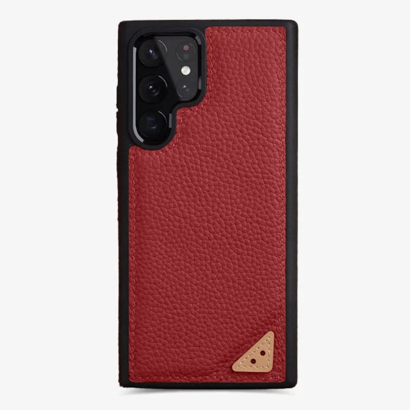 Leather Phone Case S22 Luxury Cover Fall 2025 Protection Red - Tophatter Daily Deals
