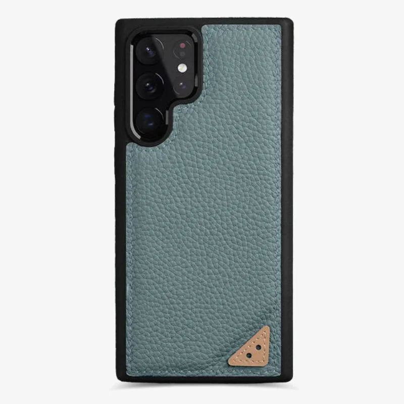 Leather Phone Case S22 Luxury Cover Fall 2025 Protection Linen Blue - Tophatter Daily Deals