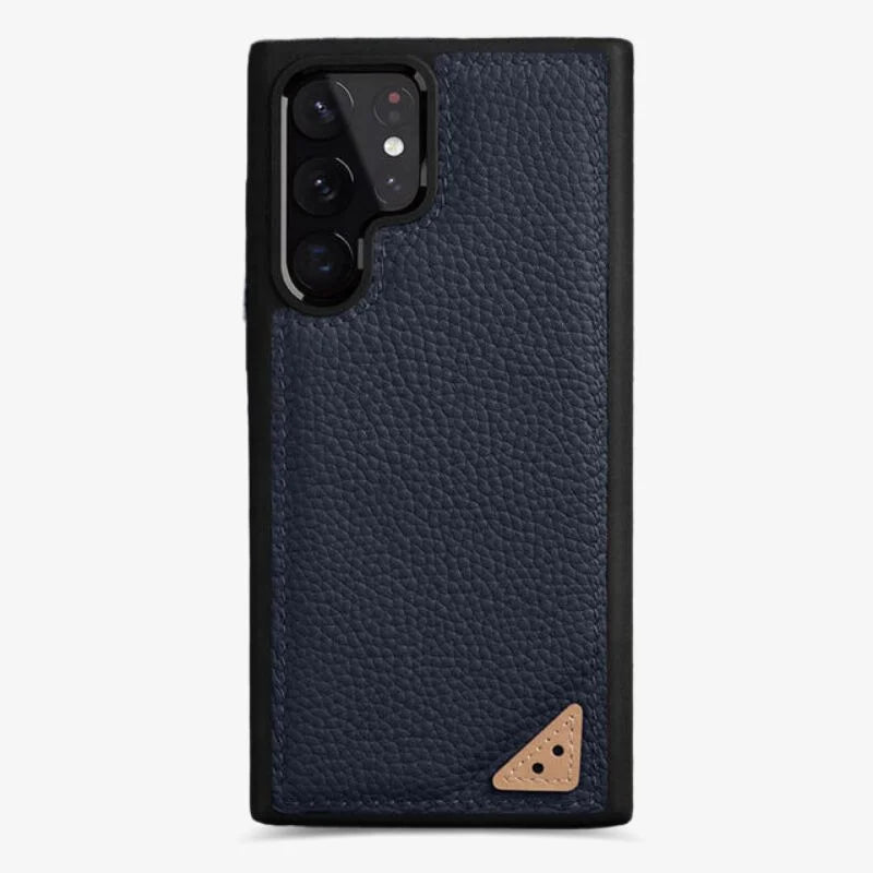 Leather Phone Case S22 Luxury Cover Fall 2025 Protection Dark Blue - Tophatter Daily Deals