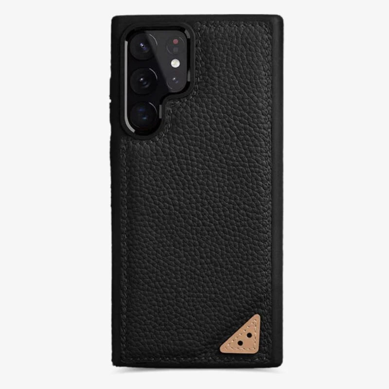 Leather Phone Case S22 Luxury Cover Fall 2025 Protection Black - Tophatter Daily Deals