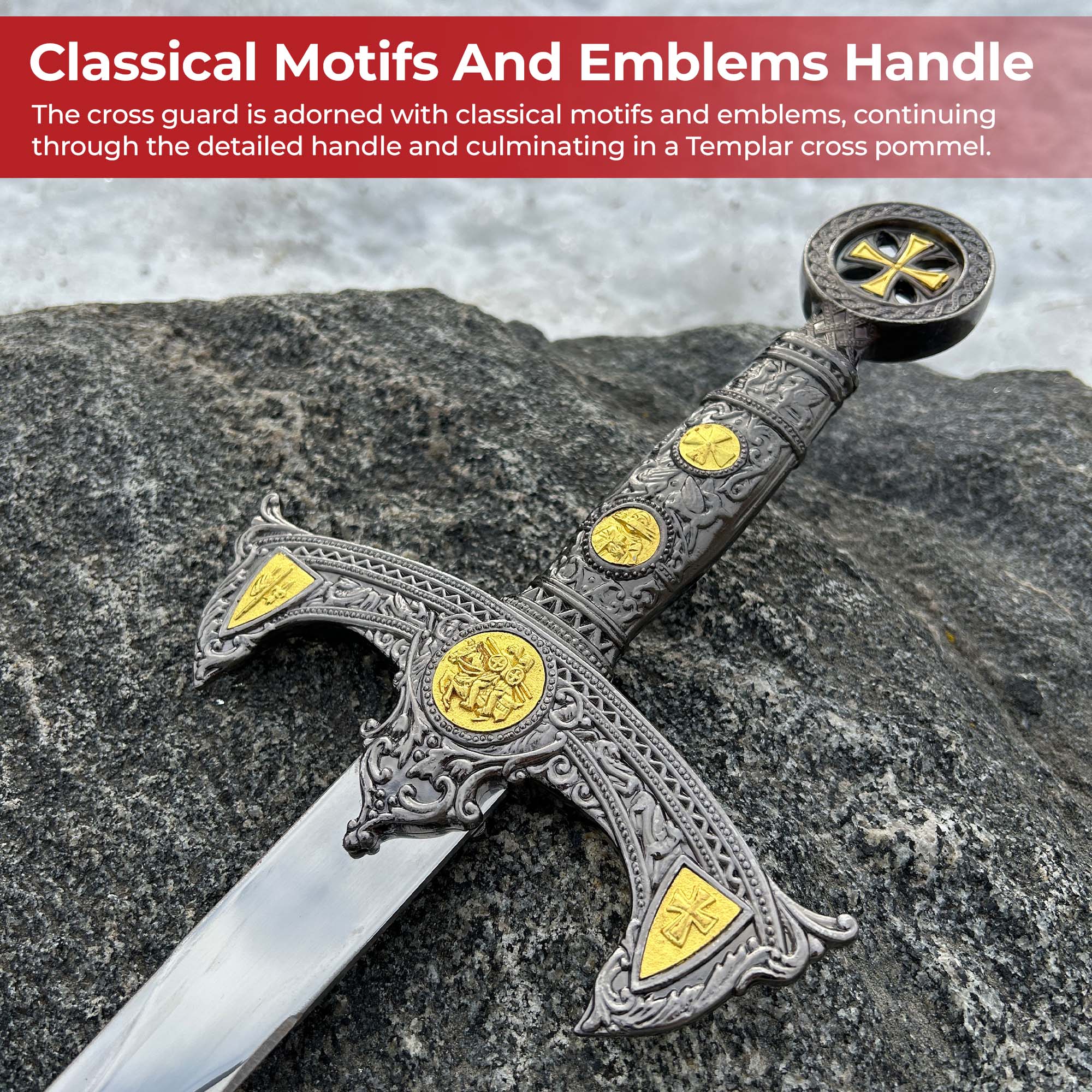 Sanctified Steel The Templar’s Sword Swords - Tophatter Daily Deals