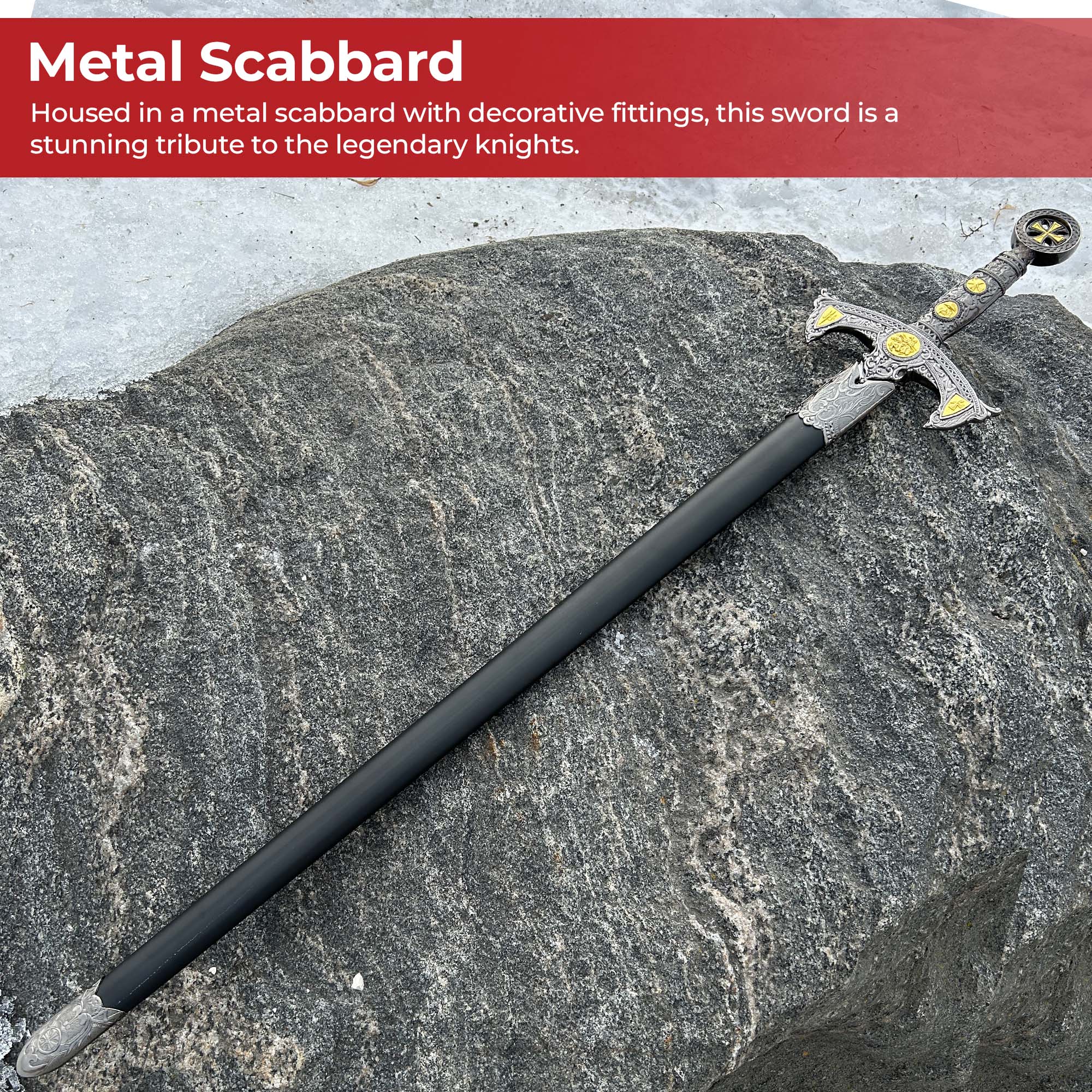 Sanctified Steel The Templar’s Sword Swords - Tophatter Daily Deals