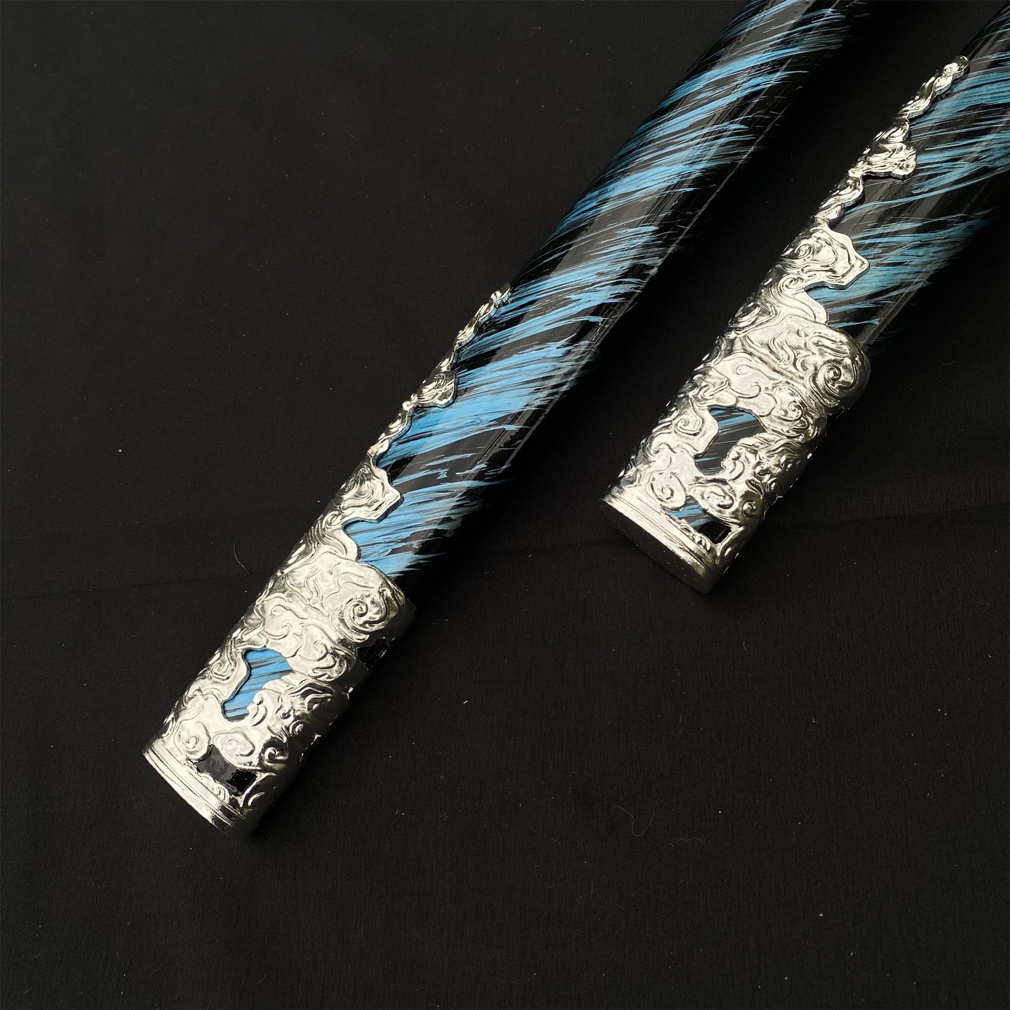 Damascus Steel Tsushima Ghost Lord Jin Sakai Katana Wakizashi 2 in 1 Pack - Tophatter Daily Deals