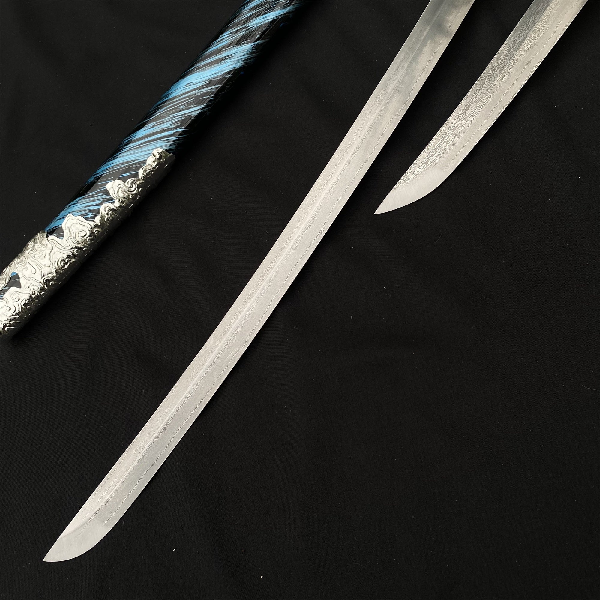 Damascus Steel Tsushima Ghost Lord Jin Sakai Katana Wakizashi 2 in 1 Pack - Tophatter Daily Deals