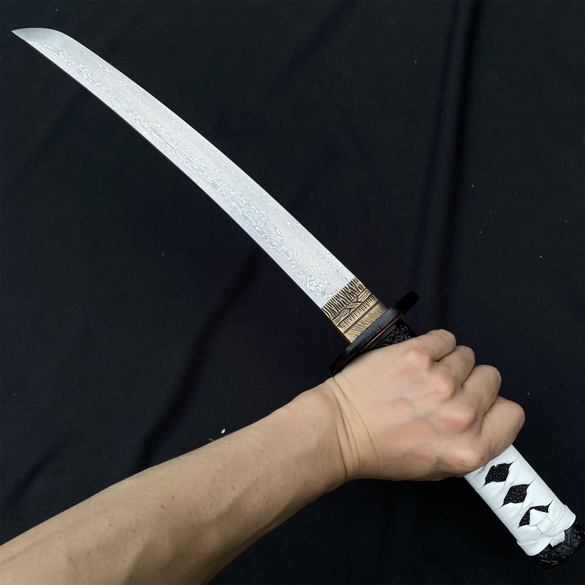 Damascus Steel Tsushima Ghost Lord Jin Sakai Katana Wakizashi 2 in 1 Pack - Tophatter Daily Deals