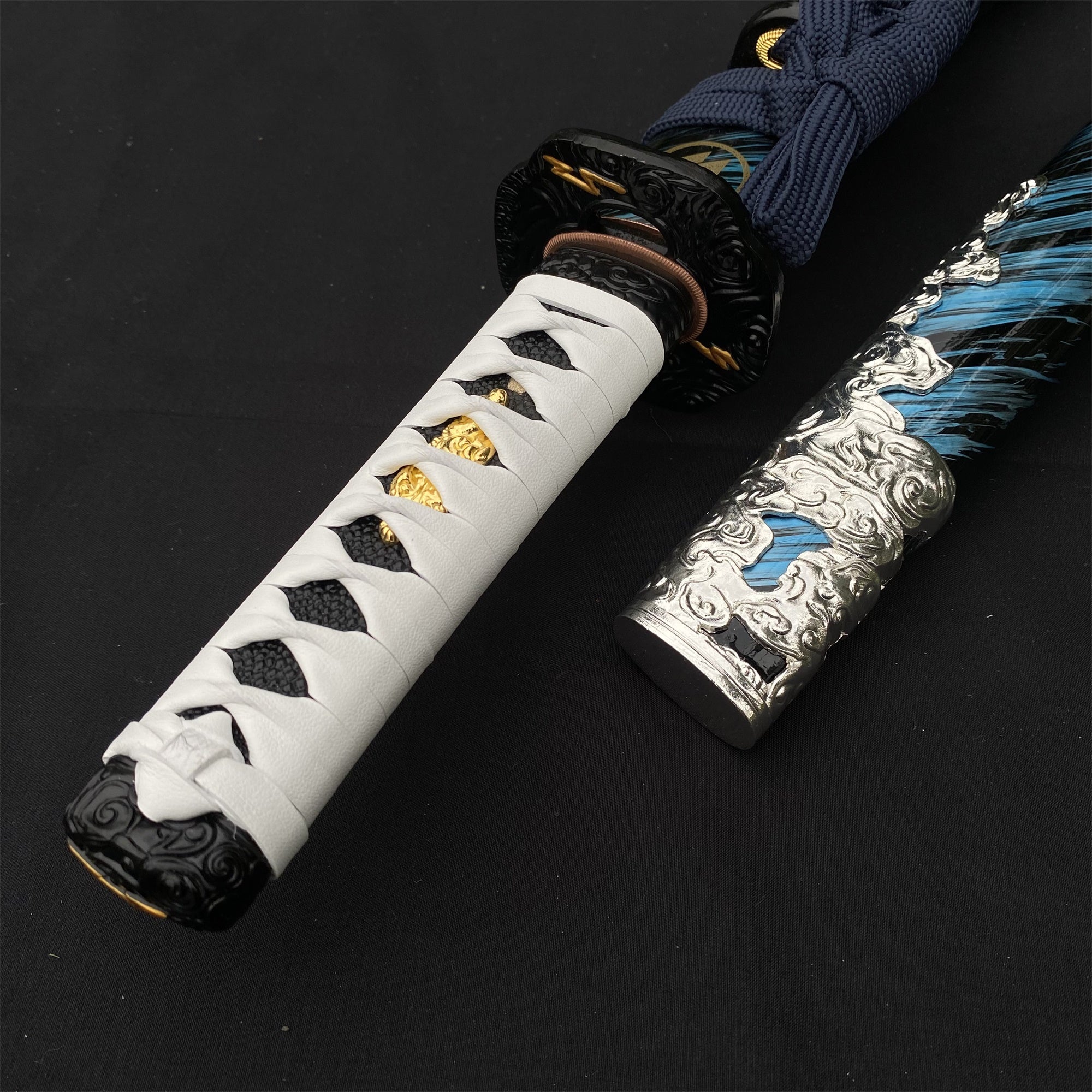 Damascus Steel Tsushima Ghost Lord Jin Sakai Katana Wakizashi 2 in 1 Pack - Tophatter Daily Deals