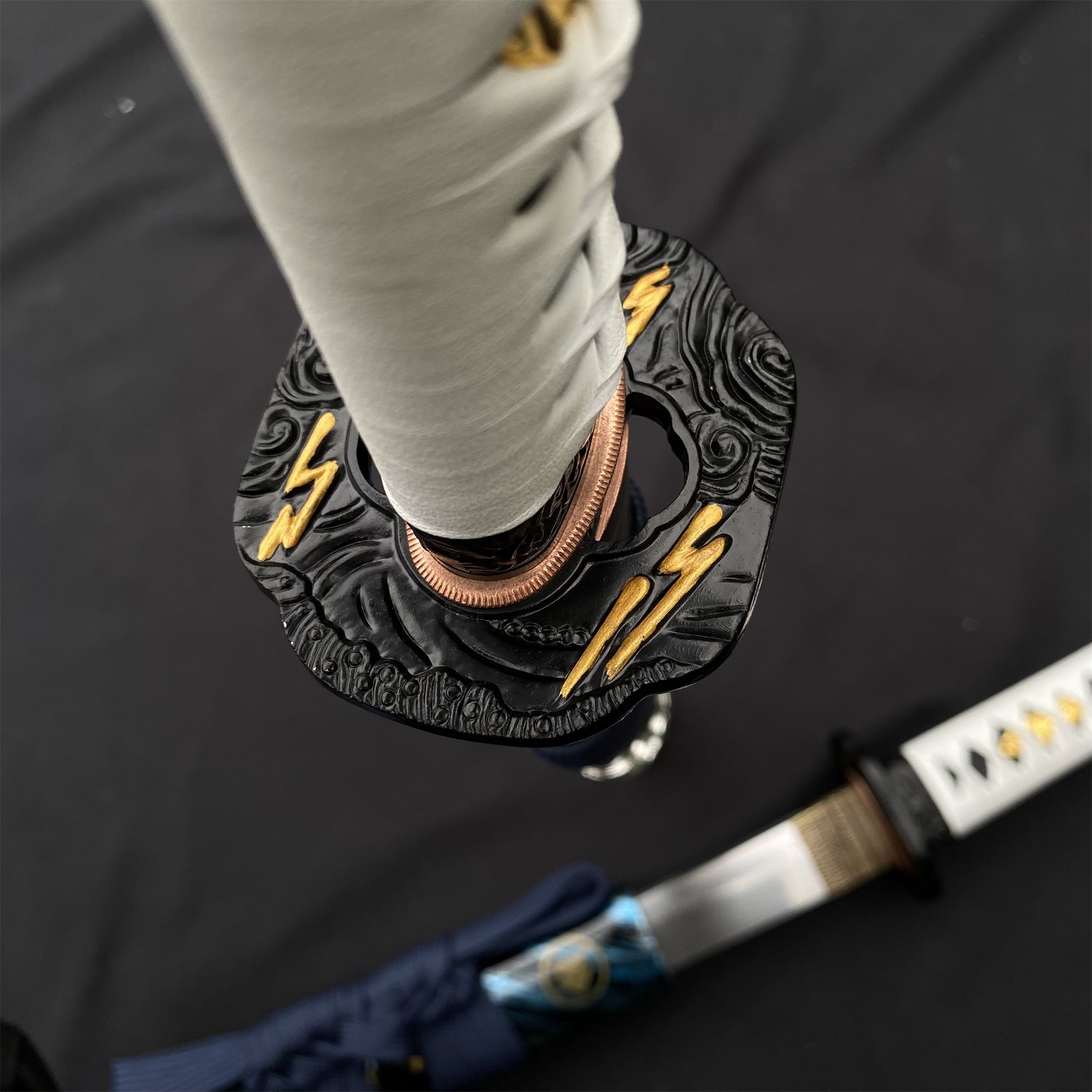 Damascus Steel Tsushima Ghost Lord Jin Sakai Katana Wakizashi 2 in 1 Pack - Tophatter Daily Deals