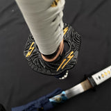 Damascus Steel Tsushima Ghost Lord Jin Sakai Katana Wakizashi 2 in 1 Pack - Tophatter Daily Deals