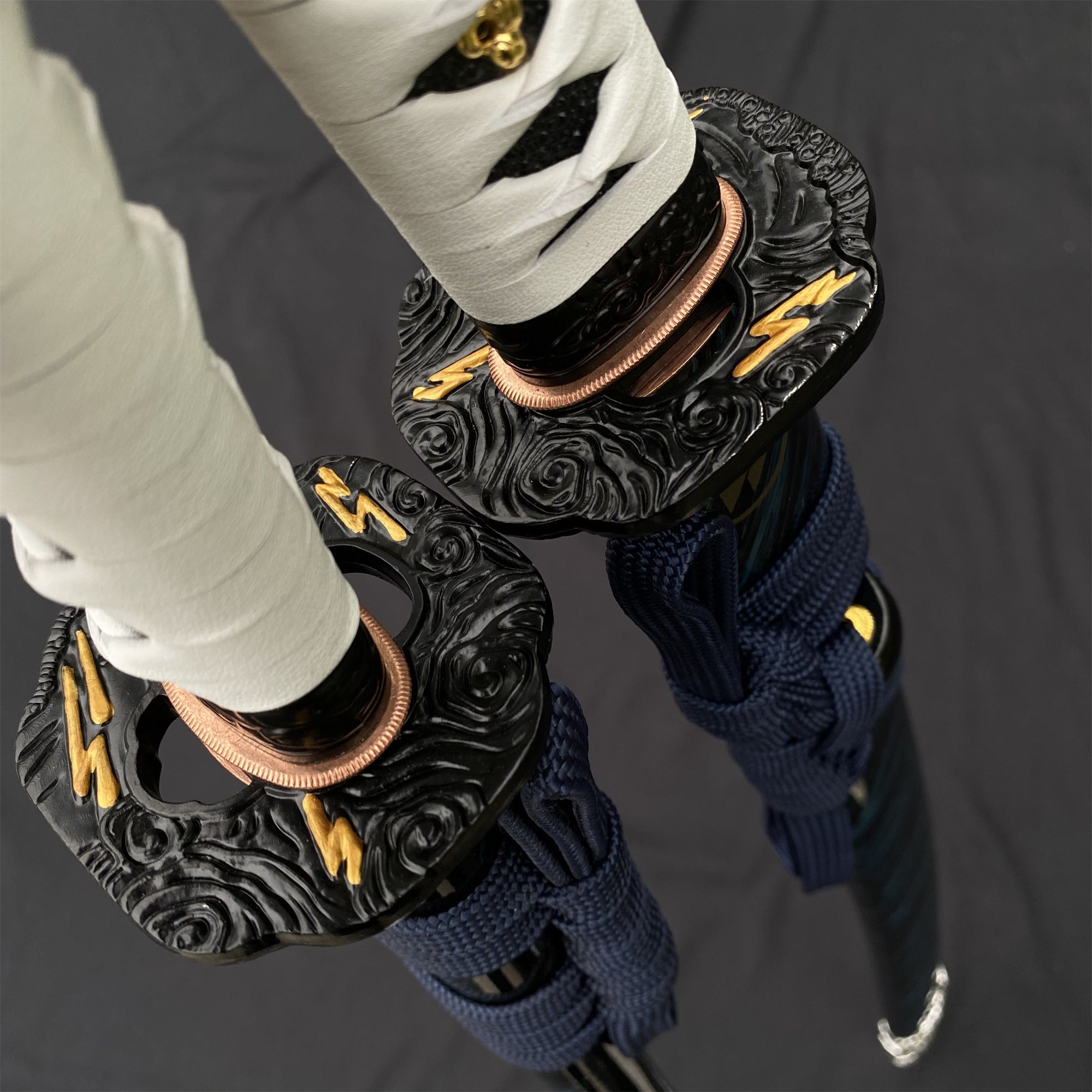 Damascus Steel Tsushima Ghost Lord Jin Sakai Katana Wakizashi 2 in 1 Pack - Tophatter Daily Deals