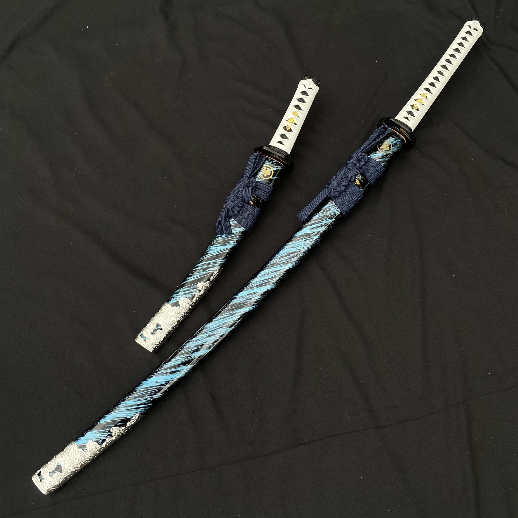 Damascus Steel Tsushima Ghost Lord Jin Sakai Katana Wakizashi 2 in 1 Pack - Tophatter Daily Deals