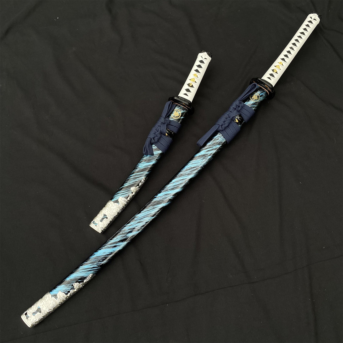 Damascus Steel Tsushima Ghost Lord Jin Sakai Katana Wakizashi 2 in 1 Pack - Tophatter Daily Deals