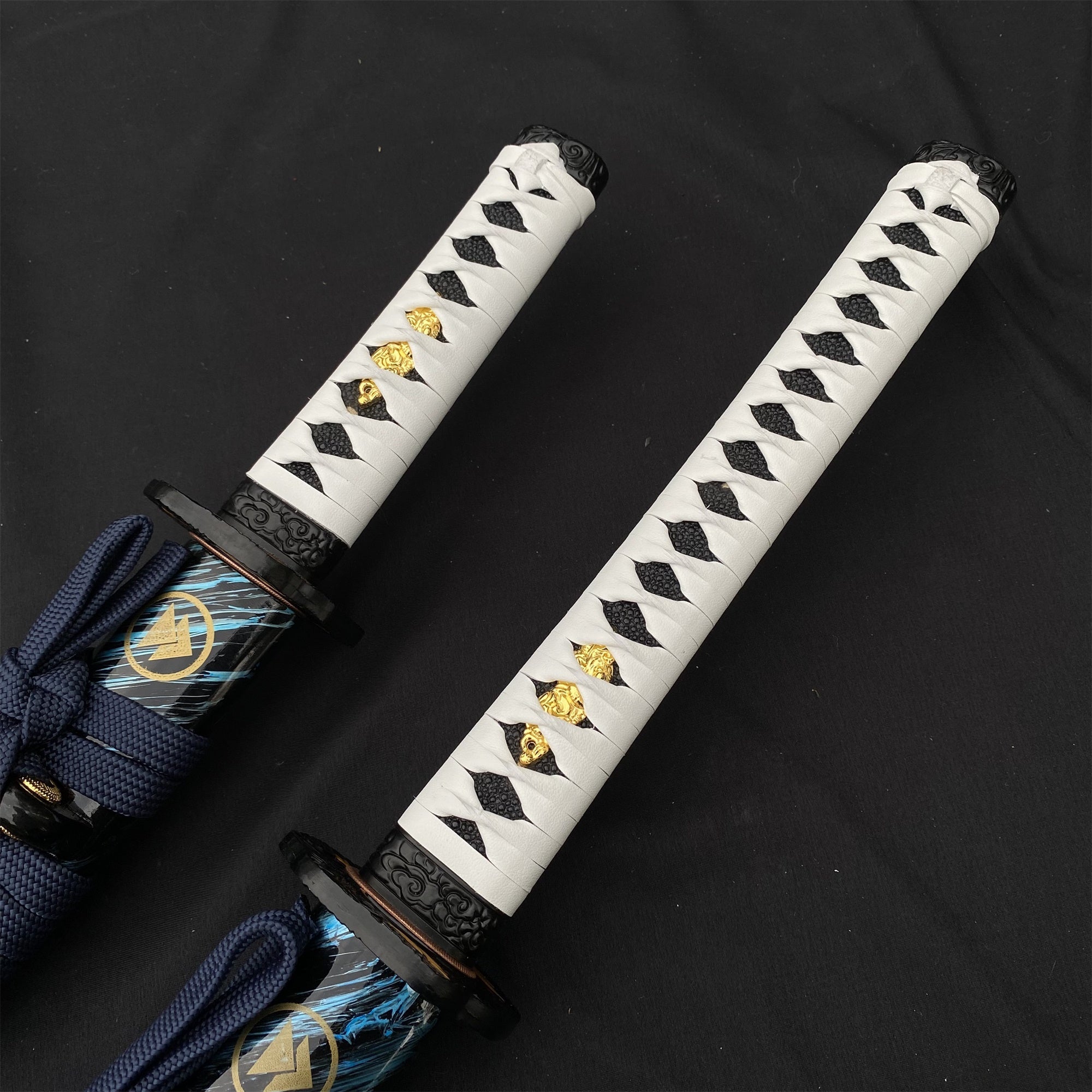 Damascus Steel Tsushima Ghost Lord Jin Sakai Katana Wakizashi 2 in 1 Pack - Tophatter Daily Deals