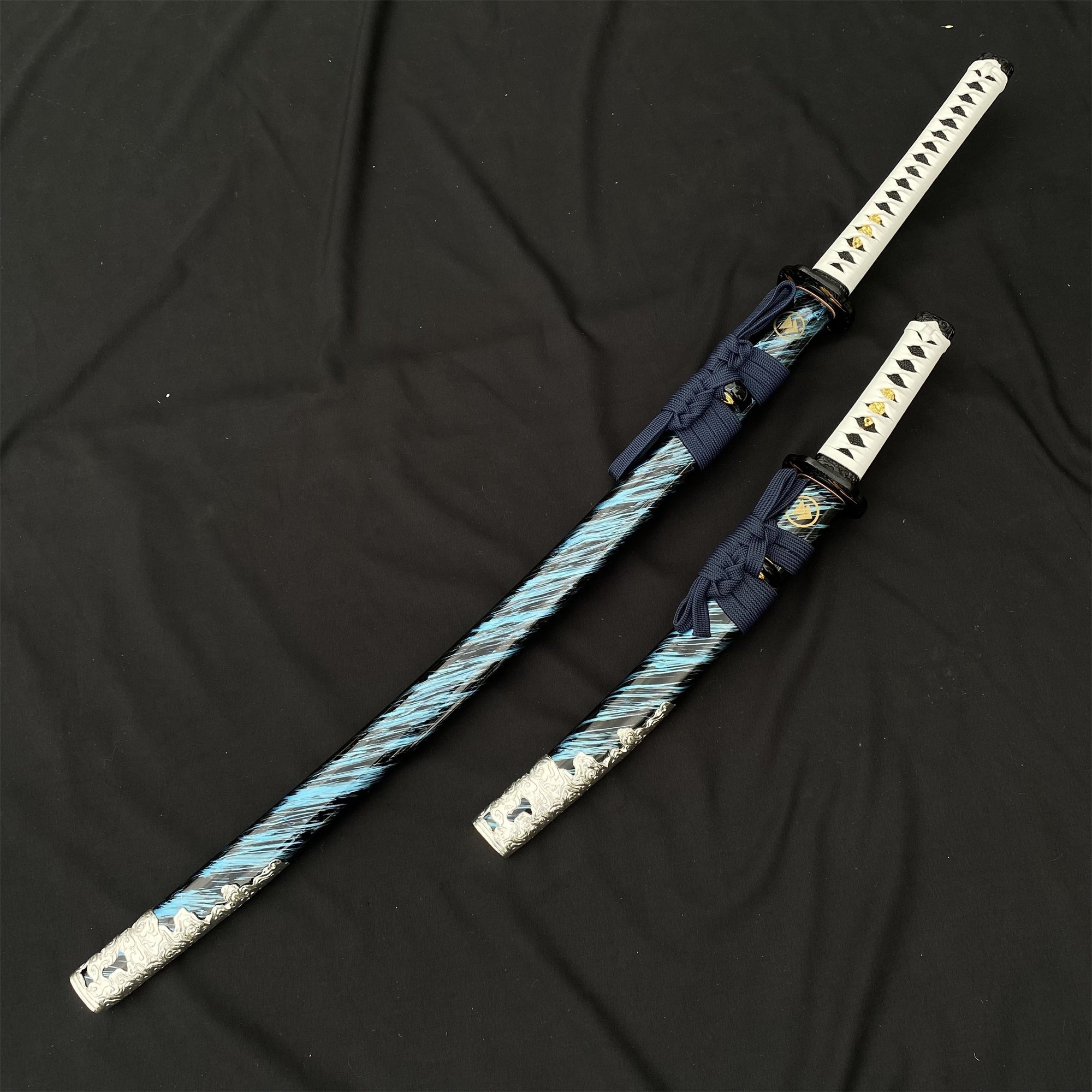 Damascus Steel Tsushima Ghost Lord Jin Sakai Katana Wakizashi 2 in 1 Pack - Tophatter Daily Deals