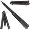 Stonewash Butterfly Knife Plain Edge Balisong w/ Spring Latch Knife-Balisong - Tophatter Daily Deals