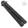 Stonewash Butterfly Knife Plain Edge Balisong w/ Spring Latch Knife-Balisong - Tophatter Daily Deals