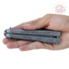 Stonewash Butterfly Knife Plain Edge Balisong w/ Spring Latch Knife-Balisong - Tophatter Daily Deals