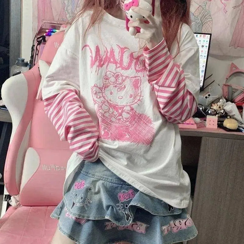Sanrio Hello Kitty T Shirt Women Pink - Tophatter Daily Deals