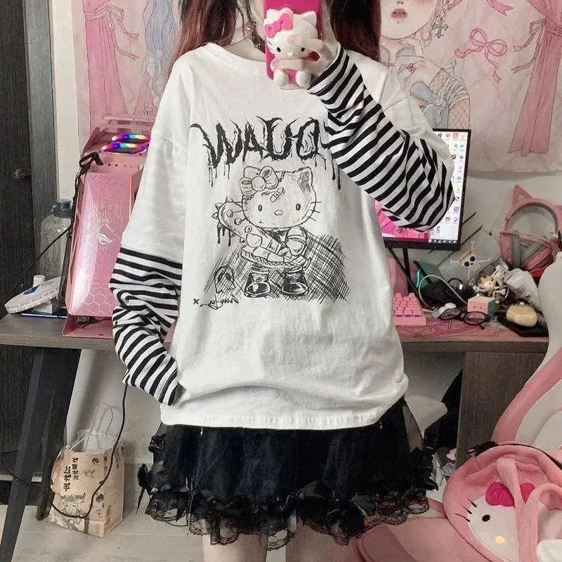 Sanrio Hello Kitty T Shirt Women Black - Tophatter Daily Deals