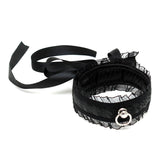 Satin Look Black Collar with O Ring – Elegant Collar Accessory > Bondage Gear > Collars & Leashes - Tophatter Daily Deals