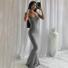 Satin Slip Sleeveless Backless Maxi Dress Women 2025 Y2K Summer clothing - Tophatter Daily Deals