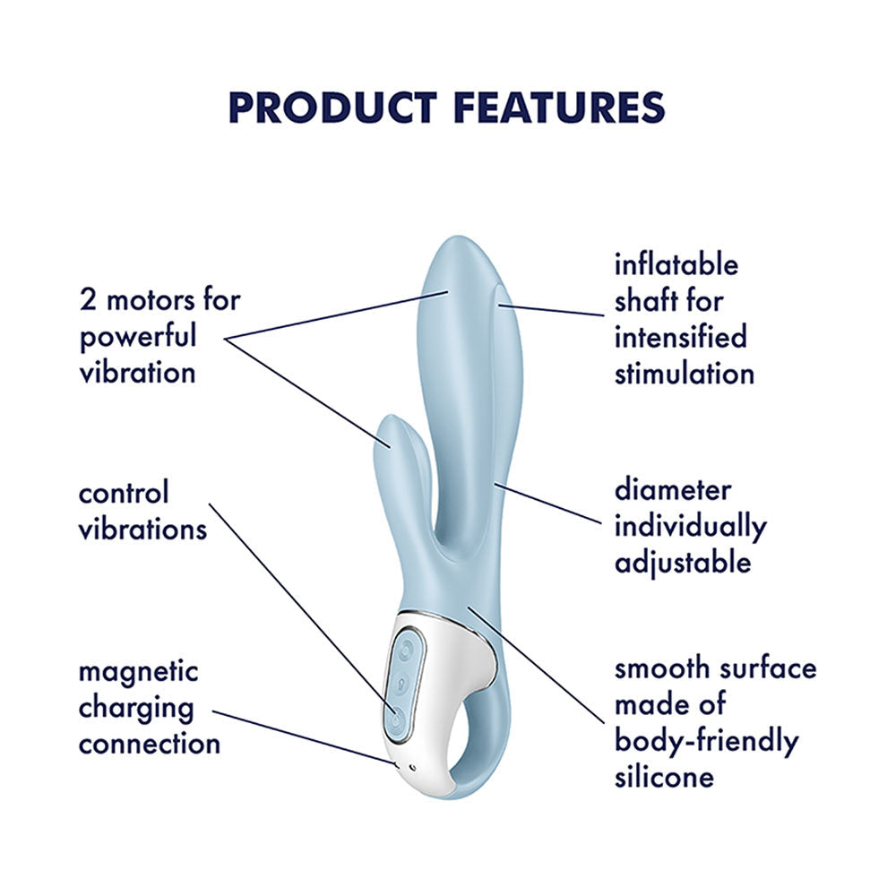 Satisfyer Air Pump Bunny 1 - Inflatable Rabbit Vibrator 8 Inch > Vibrators > Ladies > Rabbit - Tophatter Daily Deals