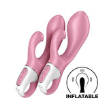 Satisfyer Air Pump Bunny 2 Pink Inflatable Vibrator 15mm > Vibrators > Ladies > Rabbit Multi - Tophatter Daily Deals