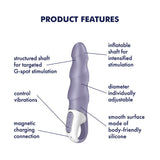 Satisfyer Air Pump Vibrator 1 Lilac Inflatable > Sex Toys For Ladies > G-Spot Vibrators - Tophatter Daily Deals