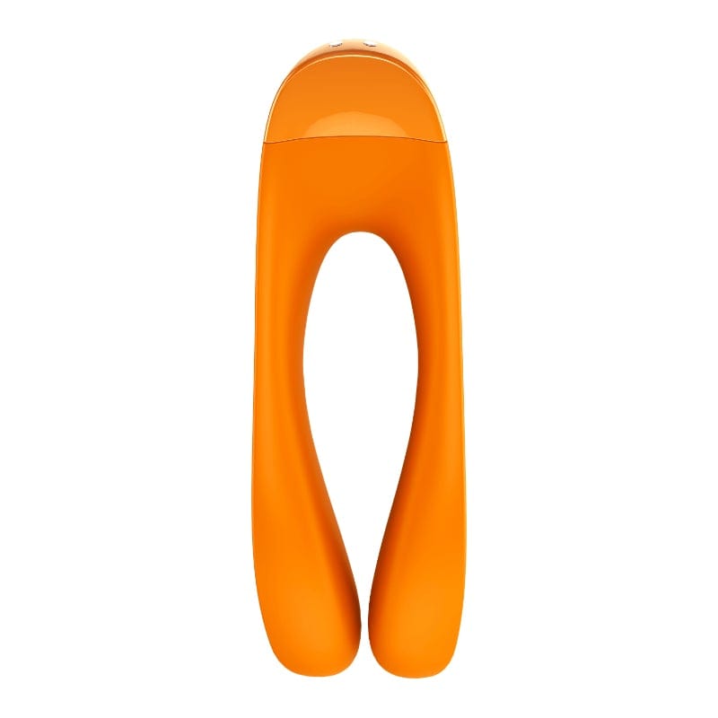 Satisfyer Candy Cane Finger Vibe Orange - Compact Pleasure Toy > Vibrators > Finger Vibrators - Tophatter Daily Deals
