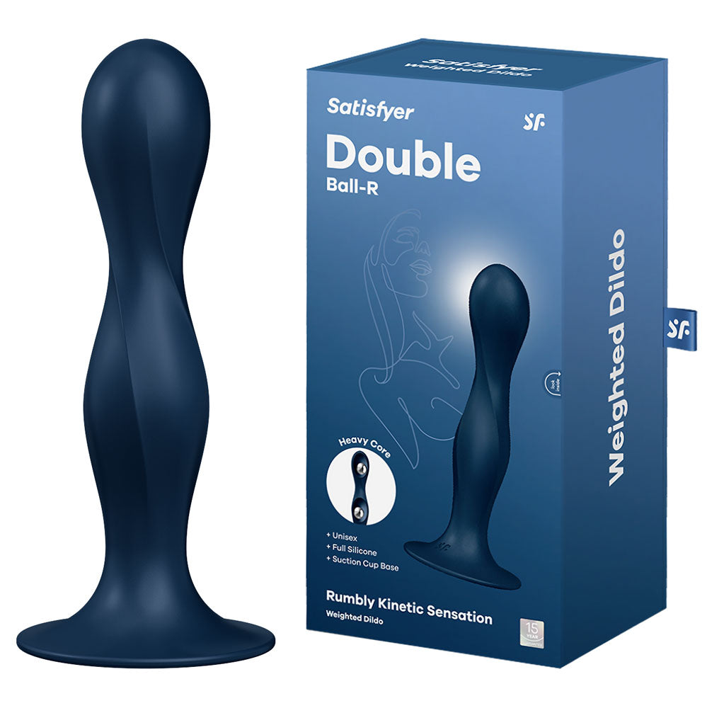Satisfyer Double Ball-R Dildo Blue 7 Inch Pleasure Toy > Anal Range > Vibrating Butt Plugs - Tophatter Daily Deals