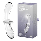 Satisfyer Double Crystal Glass Dildo for Temperature Play > Glass > Dildos - Tophatter Daily Deals