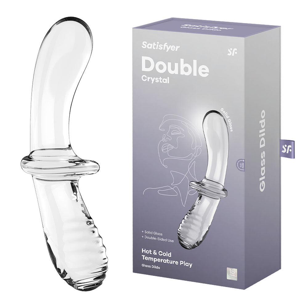 Satisfyer Double Crystal Glass Dildo for Temperature Play > Glass > Dildos - Tophatter Daily Deals