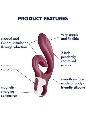 Satisfyer Love Me Rabbit Vibrator Red Waterproof Silicone > Vibrators > Ladies > Rabbit - Tophatter Daily Deals