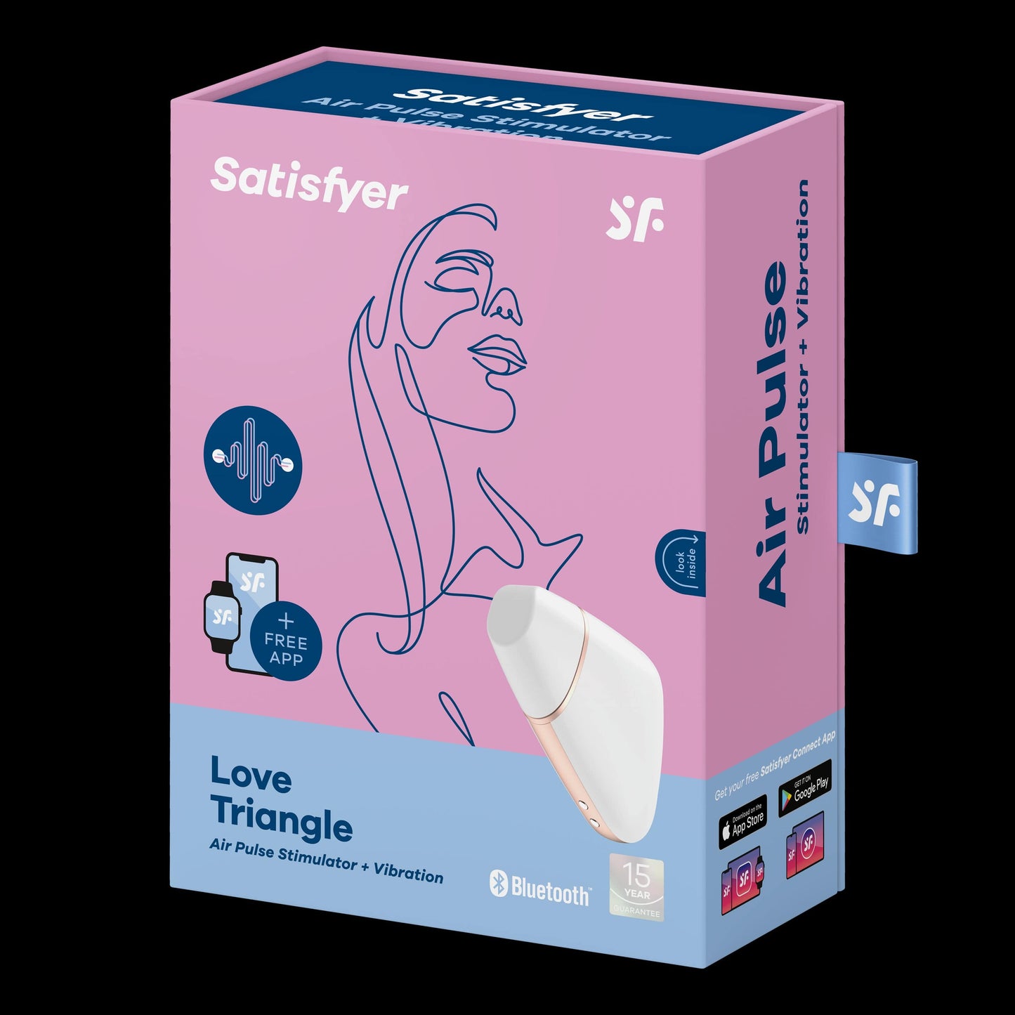 Satisfyer Love Triangle White - Compact Pleasure Device > Sex Toys For Ladies > Air Pulsation - Tophatter Daily Deals