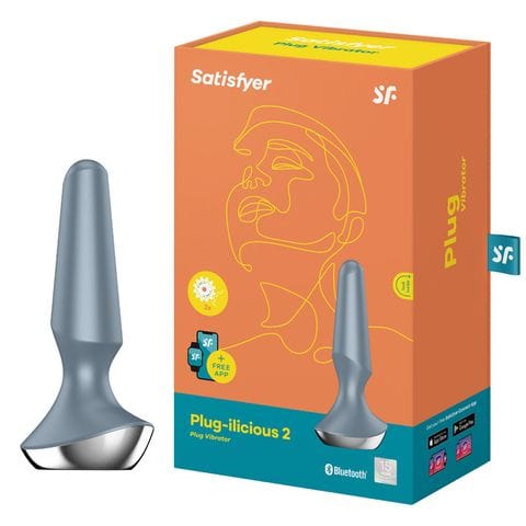 Satisfyer Plug-ilicious 2 Ice Blue - Vibrating Plug > Anal Range > Vibrating Butt Plugs - Tophatter Daily Deals