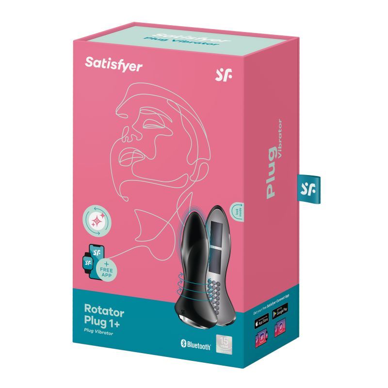 Satisfyer Rotator Butt Plug 1+ (Black) – App-Controlled Anal Vibrator > Anal Range > Vibrating Butt Plugs - Tophatter Daily Deals
