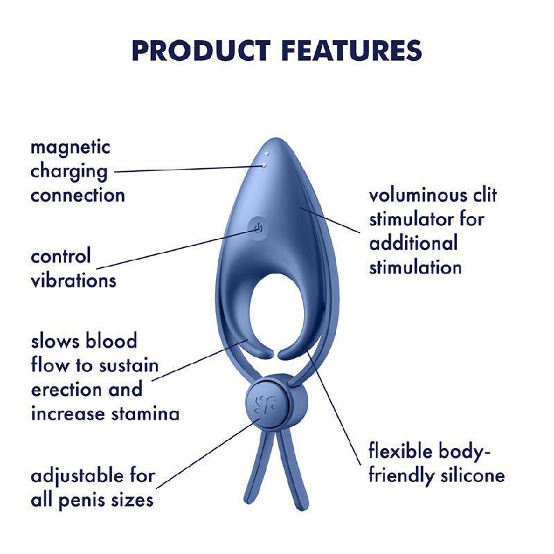 Satisfyer Sniper – Vibrating Adjustable Lasso Cock Ring > Cock Ring > Adjustable - Tophatter Daily Deals