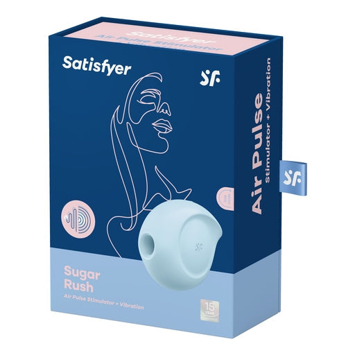Satisfyer Sugar Rush Blue Air Pulse Clitoral Stimulator with Vibration and Pressure Waves > Sex Toys For Ladies > Air Pulsation - Tophatter Daily Deals