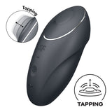 Satisfyer Tap & Climax 1 - Grey Lay-On Vibrator 8.6 Inch > Vibrators > Vibrating Pads - Tophatter Daily Deals