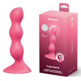 Satisfyer 18cm Triple Ball Beaded Anal Plug for Intense Pleasure > Anal Range > Anal Beads - Tophatter Daily Deals