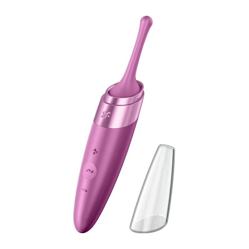 Satisfyer Twirling Delight Tip Stimulator in Berry > Vibrators > Ladies > Clitoral Vibrators and Stimulators - Tophatter Daily Deals