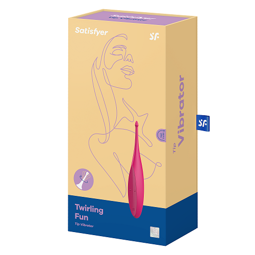 Satisfyer Twirling Fun Magenta Tip Vibrator with 12 Settings and Waterproof Silicone Design > Vibrators > Ladies > Clitoral Vibrators and Stimulators - Tophatter Daily Deals