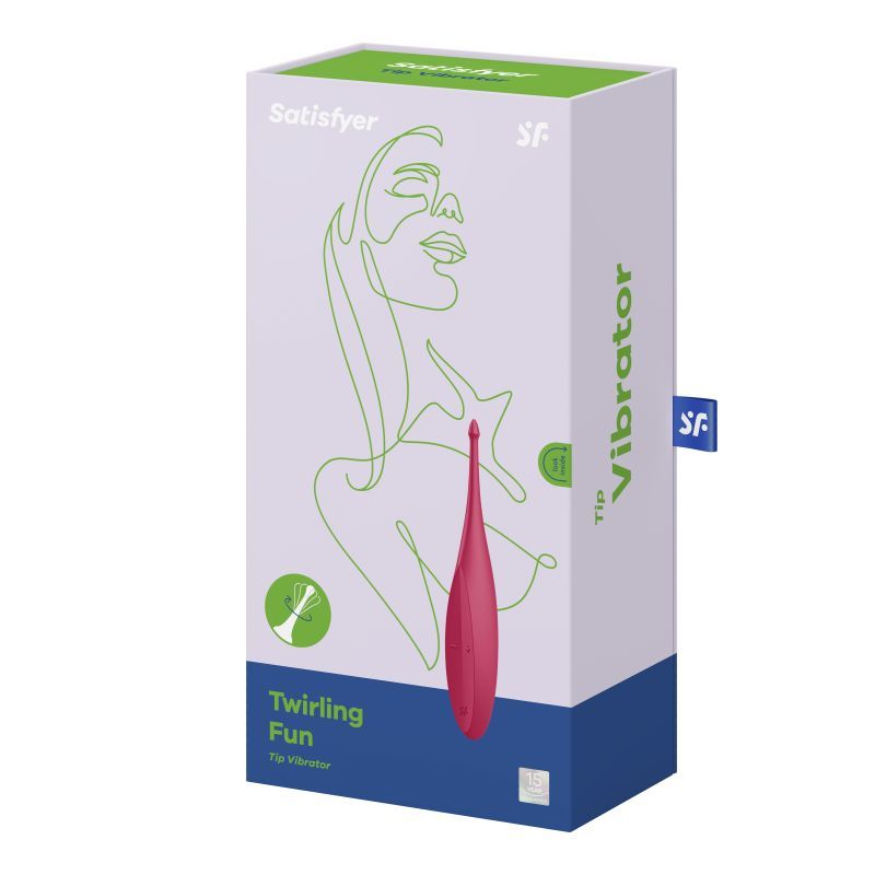 Satisfyer Twirling Fun Tip Stimulator in Poppy Red > Vibrators > Ladies > Clitoral Vibrators and Stimulators - Tophatter Daily Deals